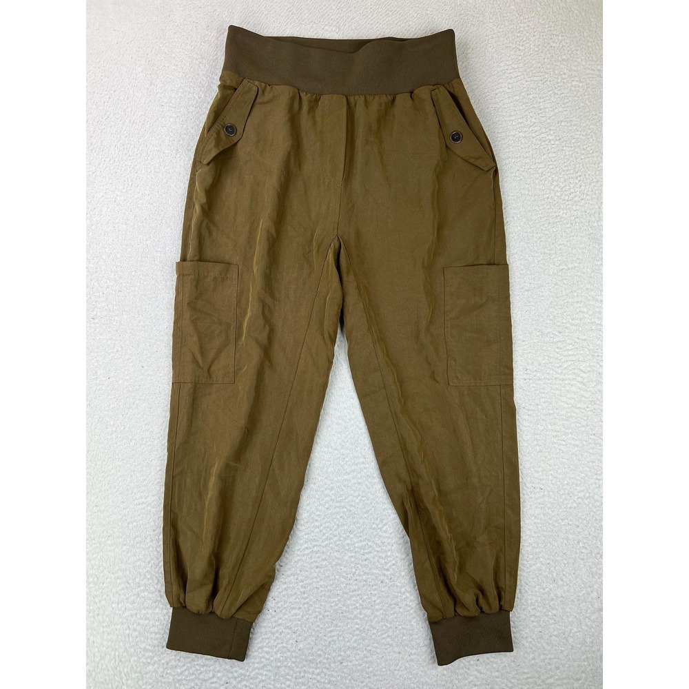 Maeve Anthropologie Womens Medium Brown Jogger Cargo Stretch Twill Pants Tapered